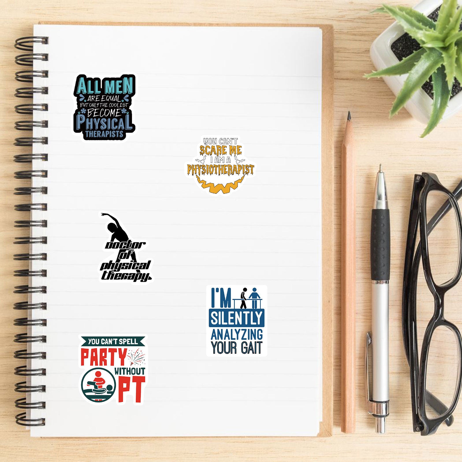 50pcs Physical Therapy Stickers Education Board DIY Waterproof Decoration