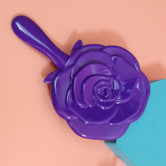 Vintage Rose Makeup Mirror With Handle Portable Travel Mirror