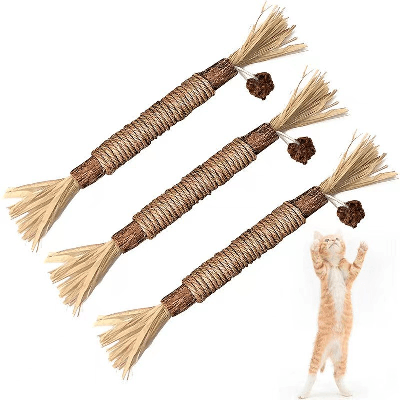 Natural Silvervine Sticks Cat Chew Toy For Kittens Dental Care