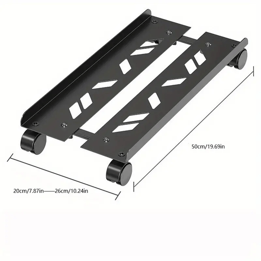 Desktop Computer Host Holder Base Telescopic Bracket Chassis Tray Pulley