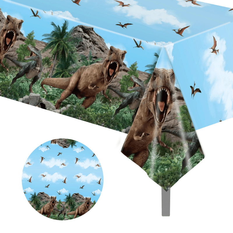 Dinosaur Tablecloth Jurassic Birthday Party Decoration