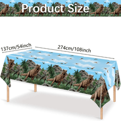Dinosaur Tablecloth Jurassic Birthday Party Decoration