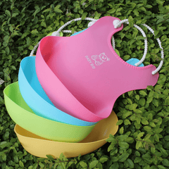 3D Waterproof Children's Bib Soft Baby Silicone Bib with Rice Pocket