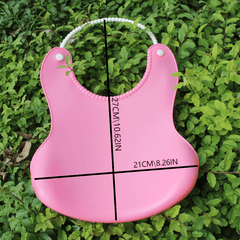 3D Waterproof Children's Bib Soft Baby Silicone Bib with Rice Pocket