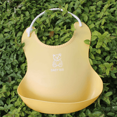 3D Waterproof Children's Bib Soft Baby Silicone Bib with Rice Pocket