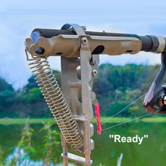 Foldable Automatic Double Spring Fishing Rod Holder Anti Rust Tackle Stand