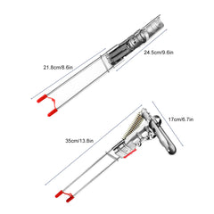 Foldable Automatic Double Spring Fishing Rod Holder Anti Rust Tackle Stand