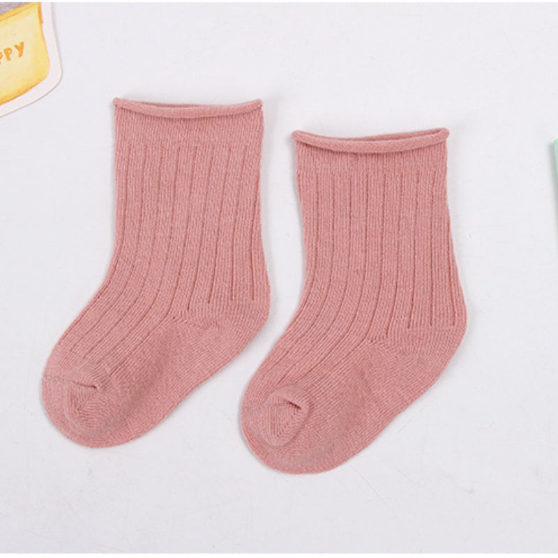 5 Pairs Baby Girls Breathable Comfy Socks for Spring Autumn Winter