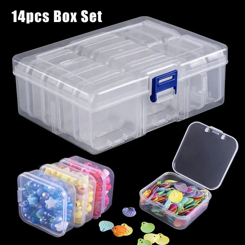 Clear Plastic Storage Box for Jewelry Beads Nail Art