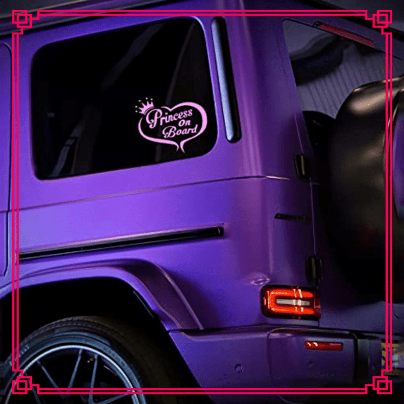 Princess On Board Decal Vinyl Sticker Car Truck Laptop Wall Stickers