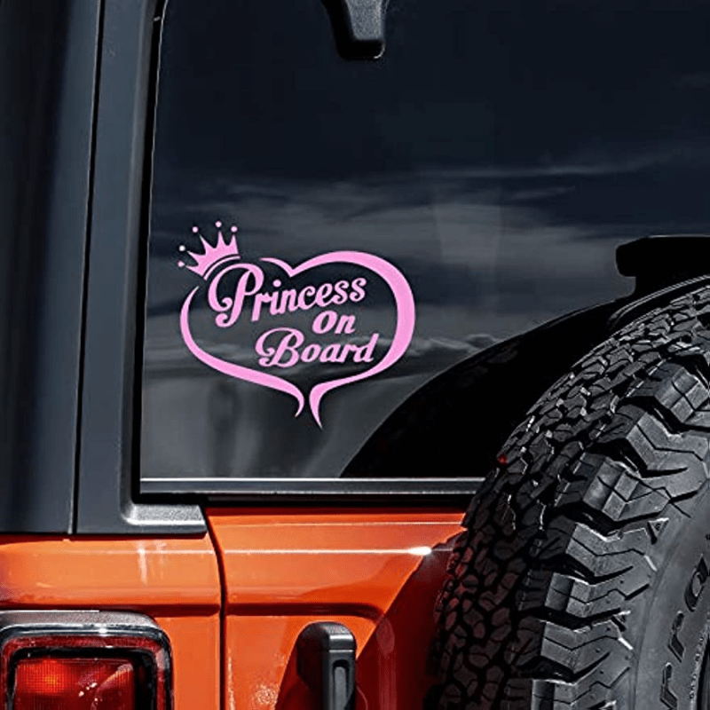 Princess On Board Decal Vinyl Sticker Car Truck Laptop Wall Stickers