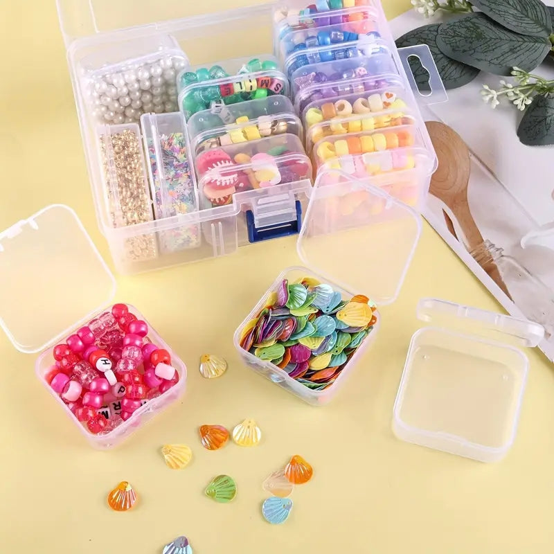 Clear Plastic Storage Box for Jewelry Beads Nail Art