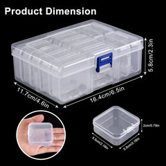 Clear Plastic Storage Box for Jewelry Beads Nail Art