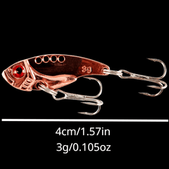 Zinc Alloy VIB Fishing Lures Treble Hooks Tuna Hard Baits