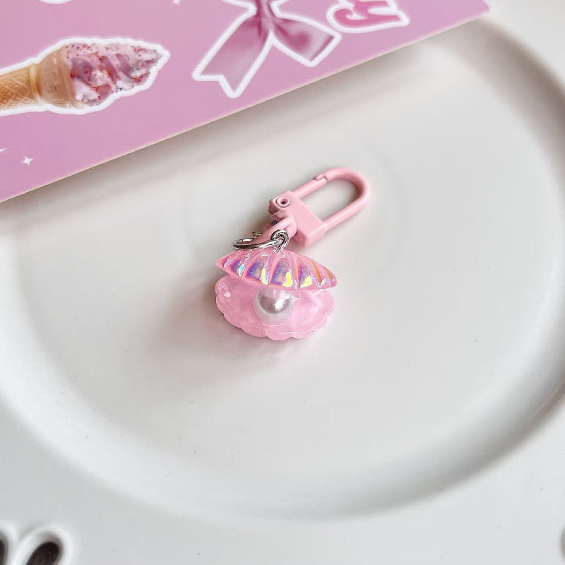 Y2k Style Pearl Shell Keychain For Girls Bag Pendant Accessories