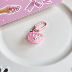 Y2k Style Pearl Shell Keychain For Girls Bag Pendant Accessories