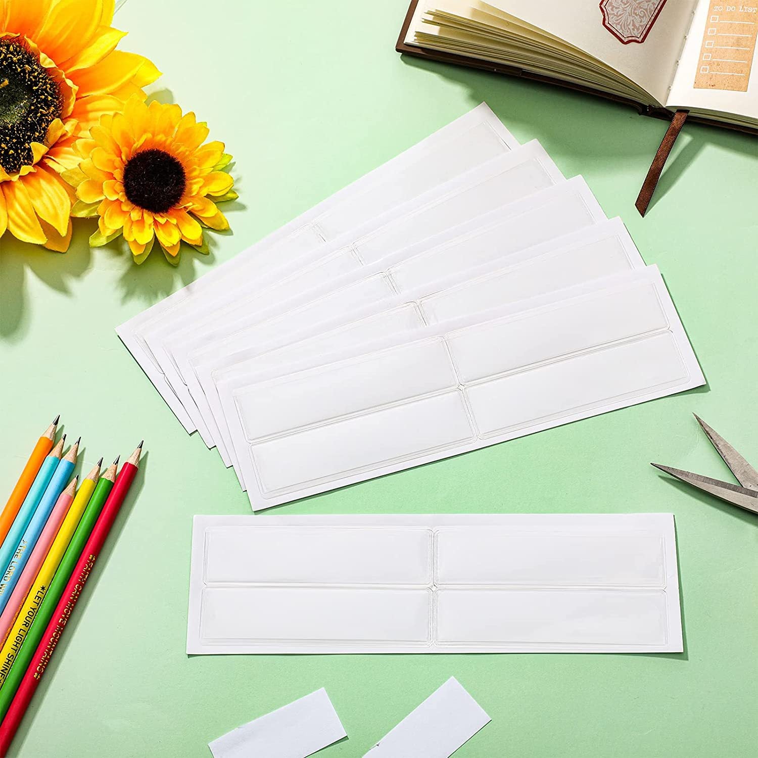 12pcs Waterproof Self Adhesive Label Bag PVC Sticker Bag