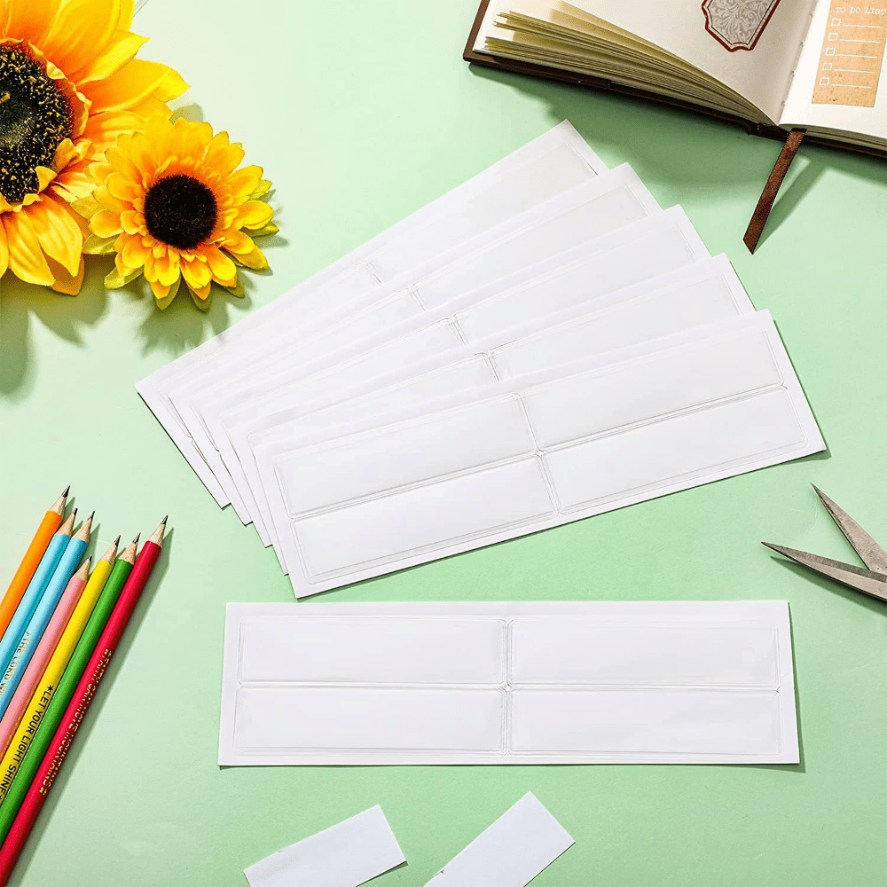 12pcs Waterproof Self Adhesive Label Bag PVC Sticker Bag