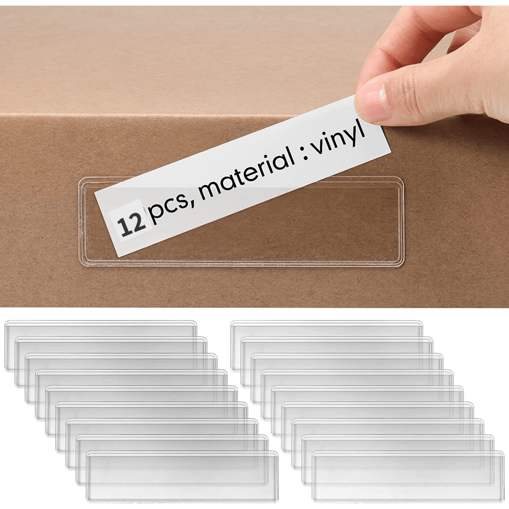 12pcs Waterproof Self Adhesive Label Bag PVC Sticker Bag
