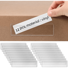 12pcs Waterproof Self Adhesive Label Bag PVC Sticker Bag