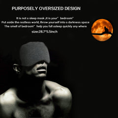 Oversized Eye Mask for Yoga and Meditation with Nose Pad and Full Coverage