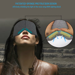 Oversized Eye Mask for Yoga and Meditation with Nose Pad and Full Coverage