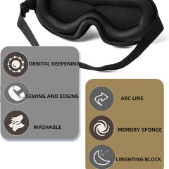 3D Contoured Blindfold for Sleep Travel Yoga
