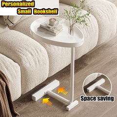 Small C-Shaped End Table for Living Room Sofa Bedroom Small Spaces