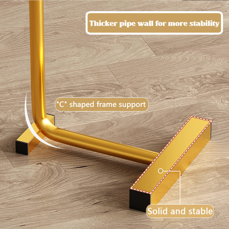 Small C-Shaped End Table for Living Room Sofa Bedroom Small Spaces