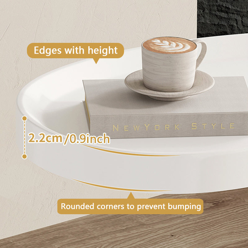 Small C-Shaped End Table for Living Room Sofa Bedroom Small Spaces