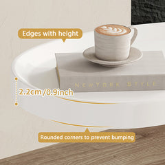Small C-Shaped End Table for Living Room Sofa Bedroom Small Spaces