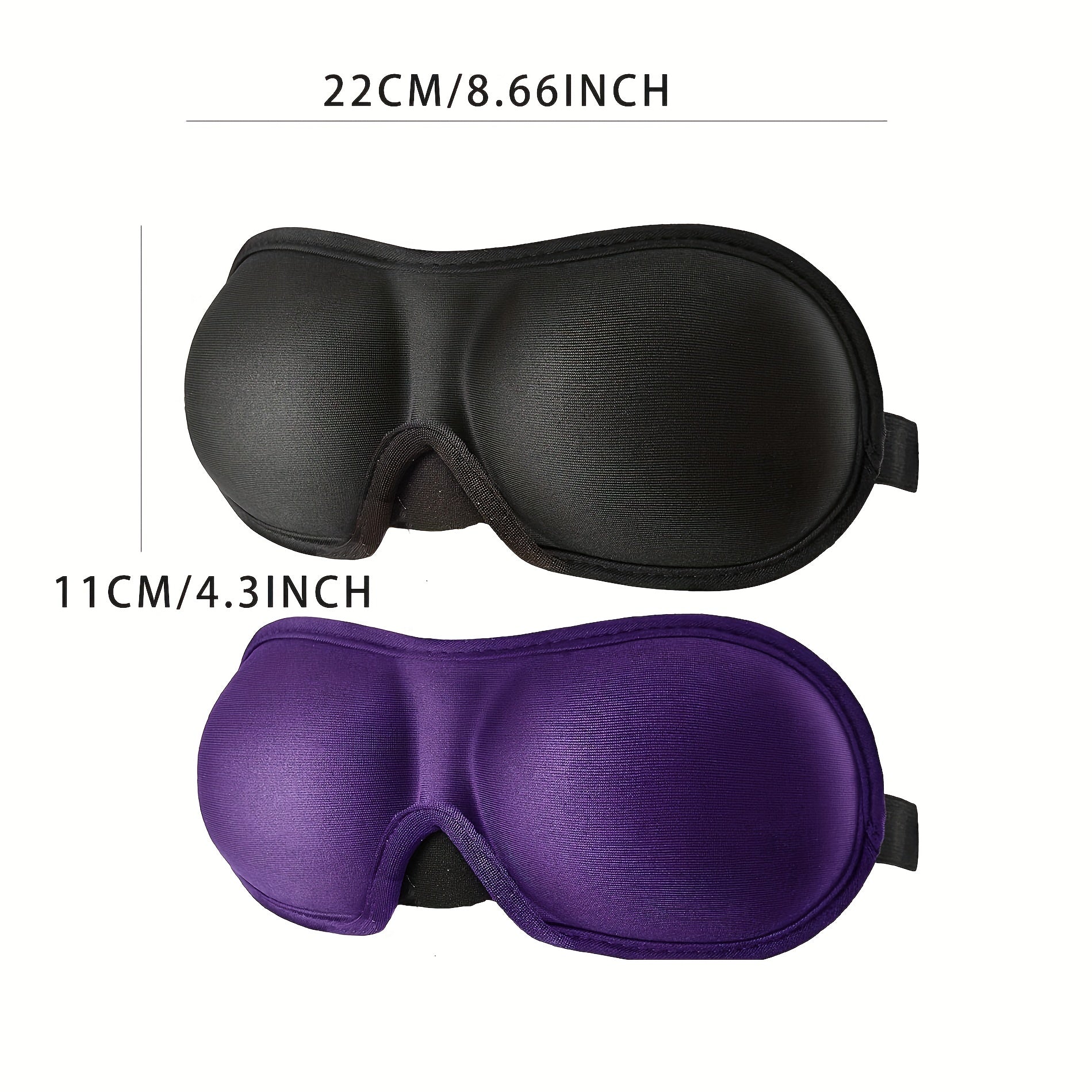 Comfortable 3D Contoured Eye Mask for Sleep, Travel, Yoga - Blocks Out Light
