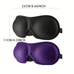 Comfortable 3D Contoured Eye Mask for Sleep, Travel, Yoga - Blocks Out Light