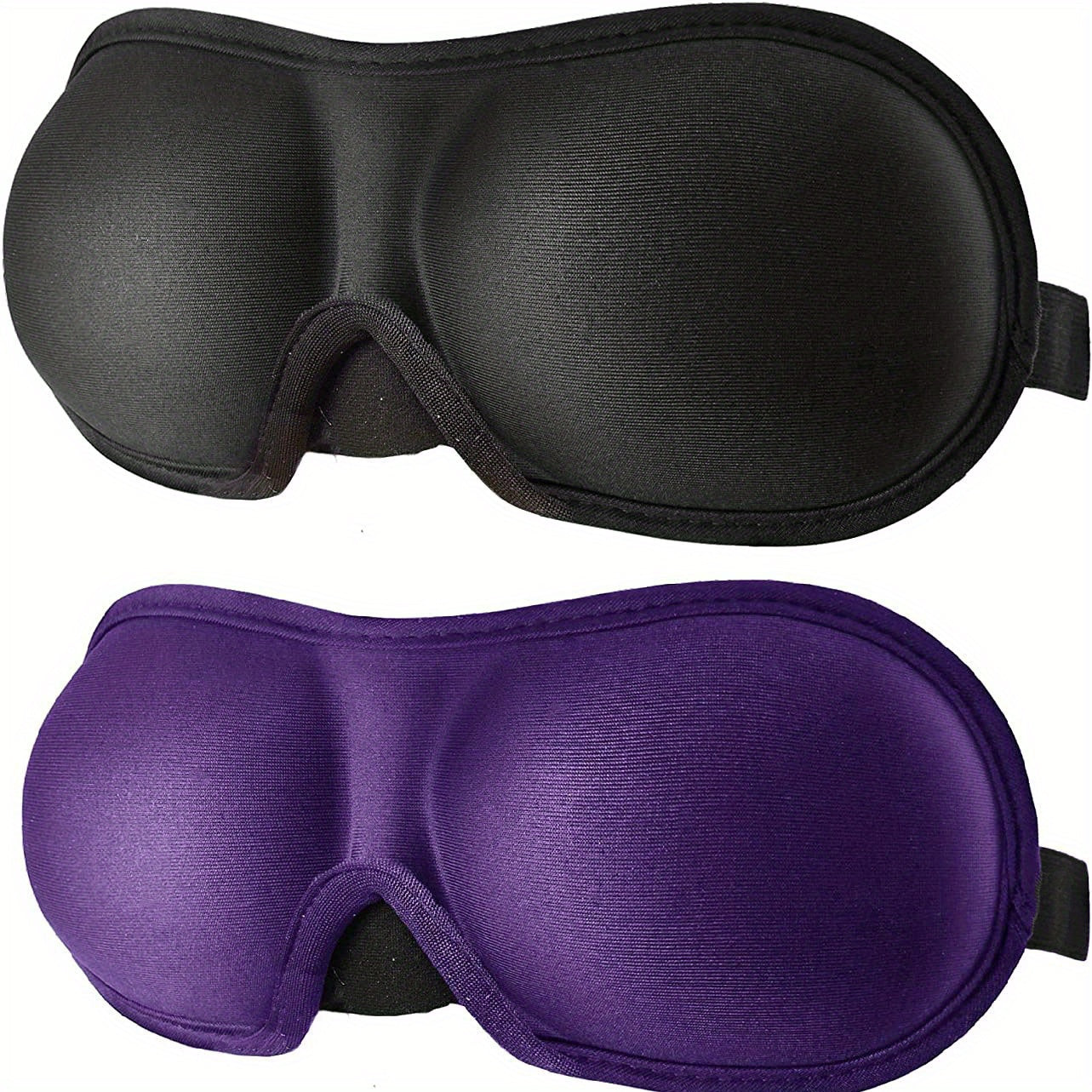 Comfortable 3D Contoured Eye Mask for Sleep, Travel, Yoga - Blocks Out Light