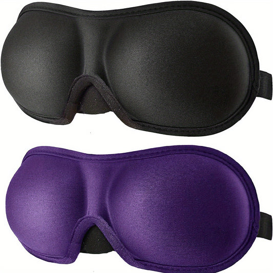 Comfortable 3D Contoured Eye Mask for Sleep, Travel, Yoga - Blocks Out Light