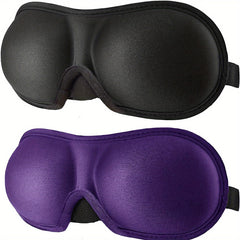 Comfortable 3D Contoured Eye Mask for Sleep, Travel, Yoga - Blocks Out Light