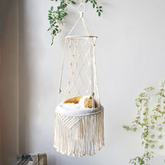 Bohemian Cat Hammock for Sleeping Playing Climbing