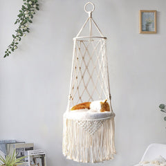 Bohemian Cat Hammock for Sleeping Playing Climbing