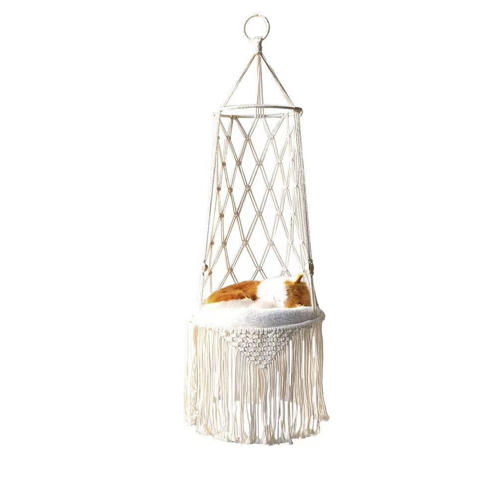 Bohemian Cat Hammock for Sleeping Playing Climbing