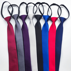 Men's Plain Zipper Tie for Casual Business