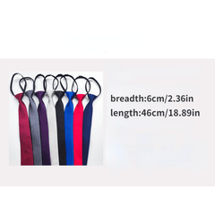 Men's Plain Zipper Tie for Casual Business