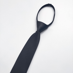 Men's Plain Zipper Tie for Casual Business