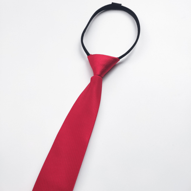 Men's Plain Zipper Tie for Casual Business