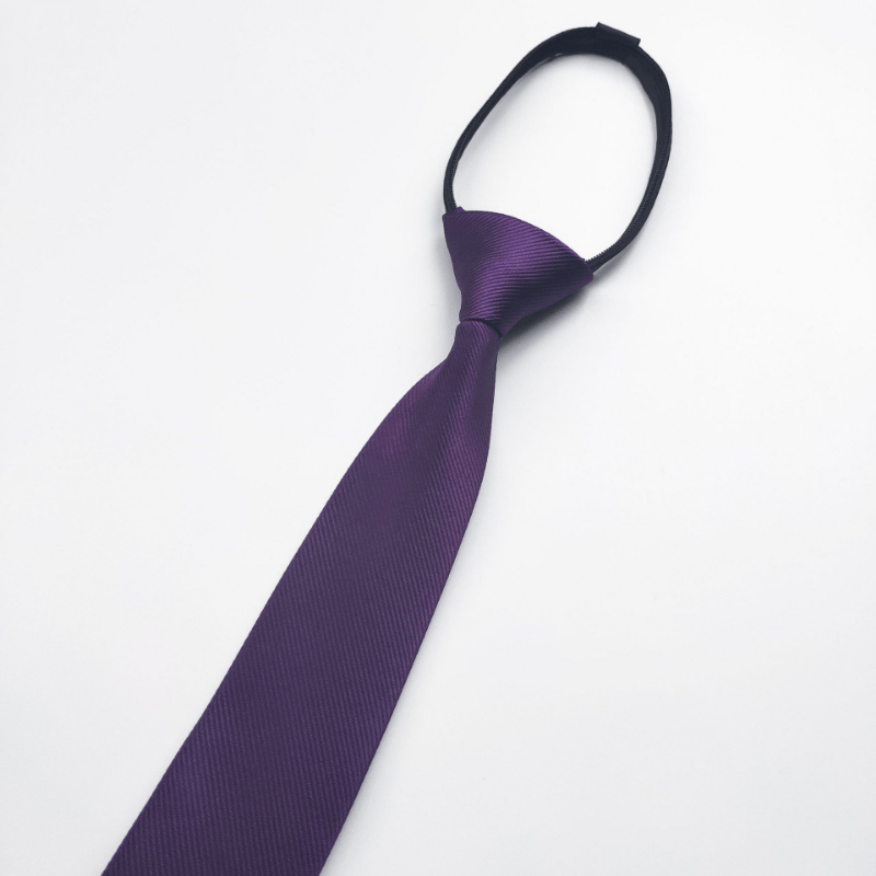 Men's Plain Zipper Tie for Casual Business
