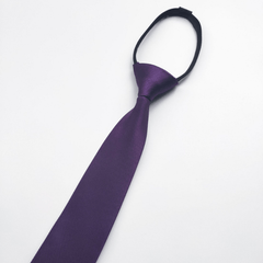 Men's Plain Zipper Tie for Casual Business