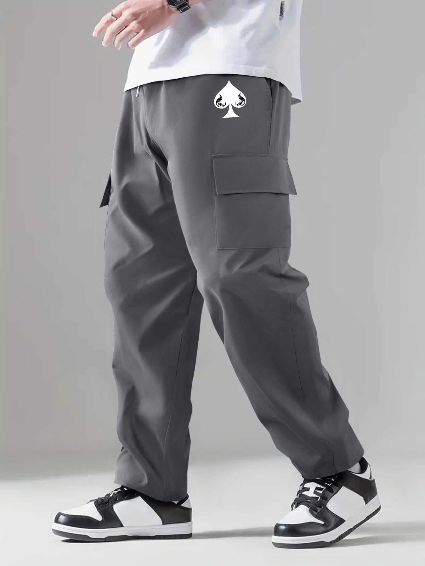 Men's Casual Cargo Pants with Flap Pockets - Loose Fit
