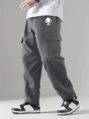 Men's Casual Cargo Pants with Flap Pockets - Loose Fit