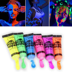 Glow In The Dark Body and Face Paint for Halloween Parties