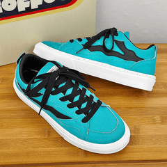 Men's Lace up Sneakers Contrasting Skate Shoes Good Grip