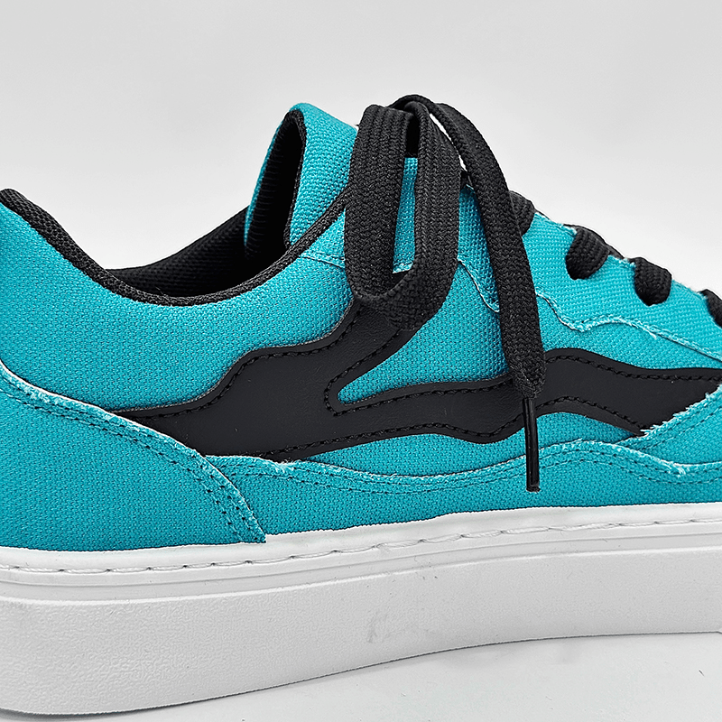 Men's Lace up Sneakers Contrasting Skate Shoes Good Grip